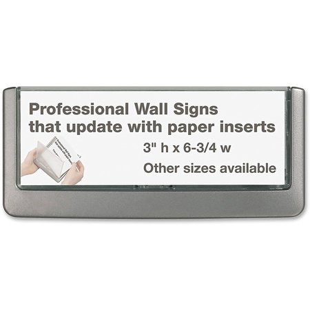DURABLE OFFICE PRODUCTS Click Sign, 6-3/4"x5/8"x3", Graphite DBL497637
